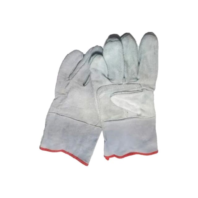 Guantes de cuero descarne gris